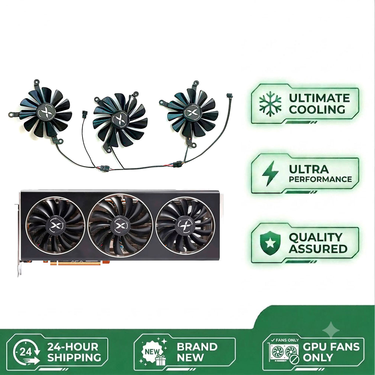 Rx 6700 Xt 12Gb Graphics Card - Nouveau ventilateur de GPU DIY 4PIN